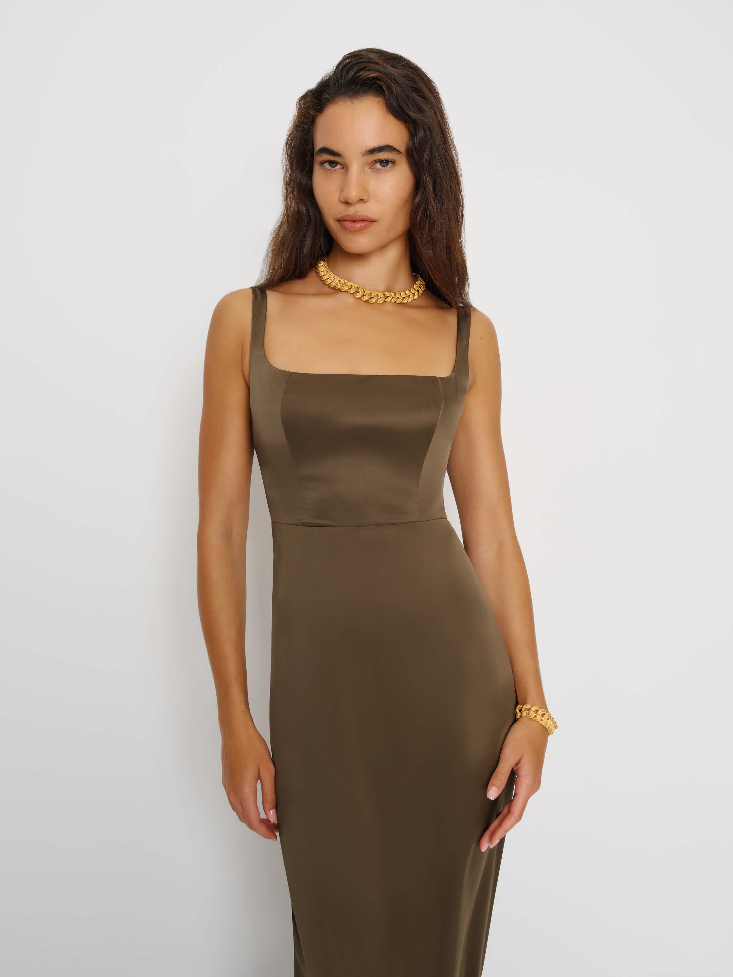 Ambre Silk Dress