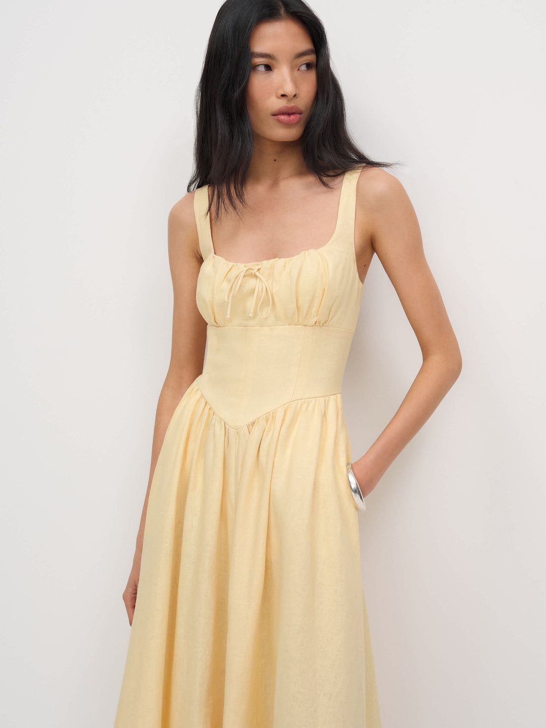 Petites Balia Linen Dress