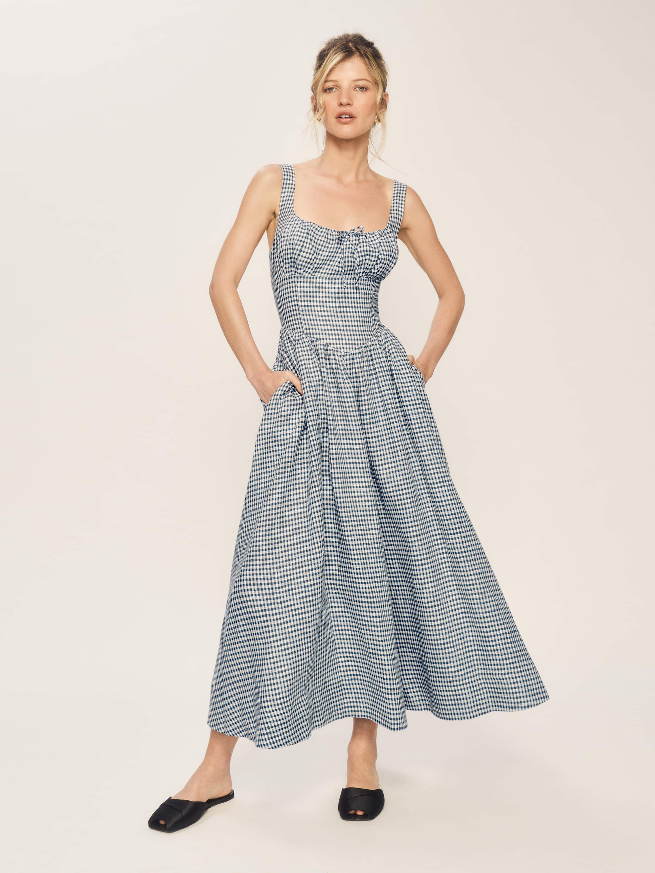 Petites Balia Linen Dress