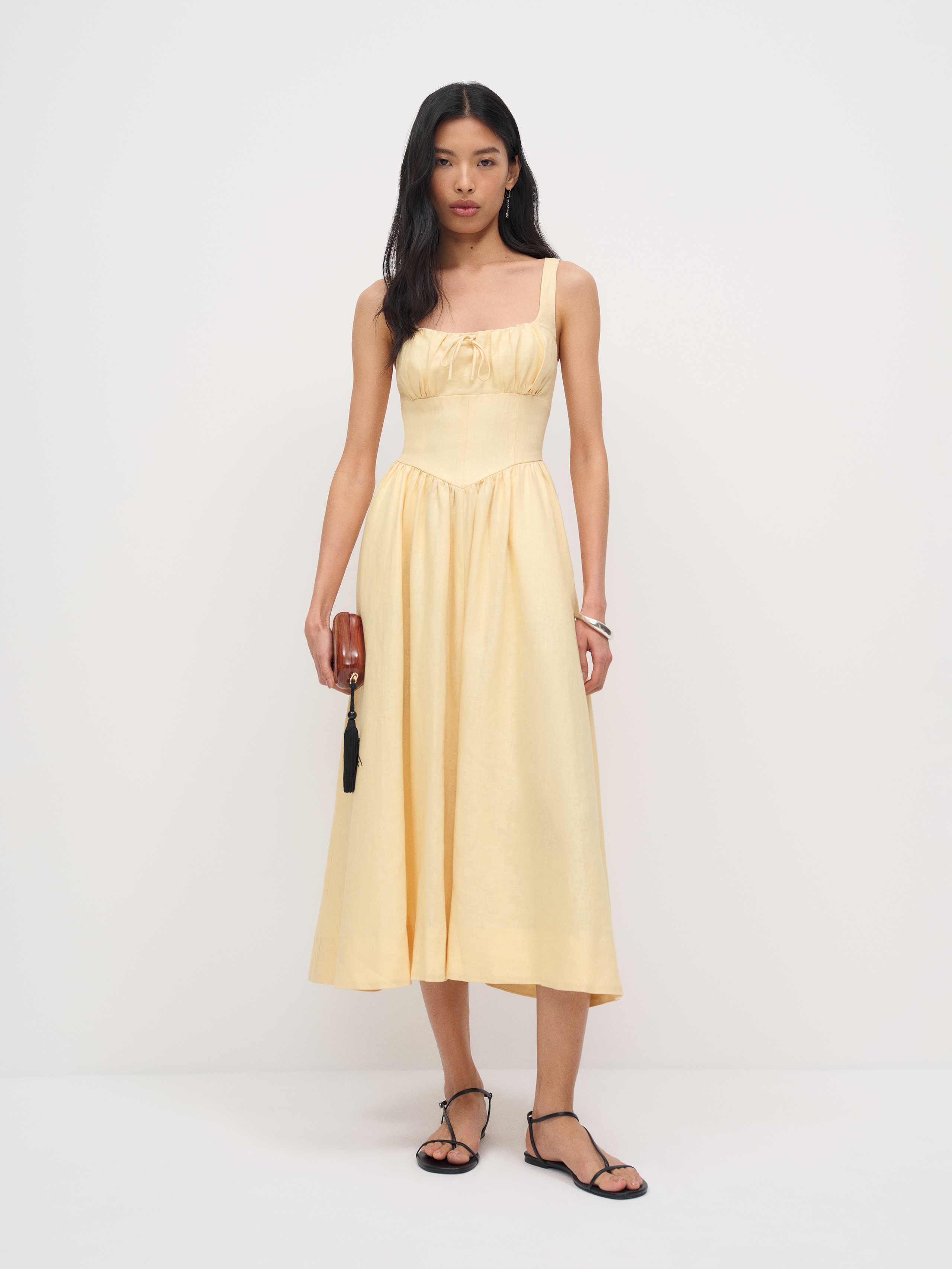 Petites Balia Linen Dress