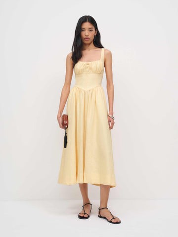 Petites Balia Linen Dress