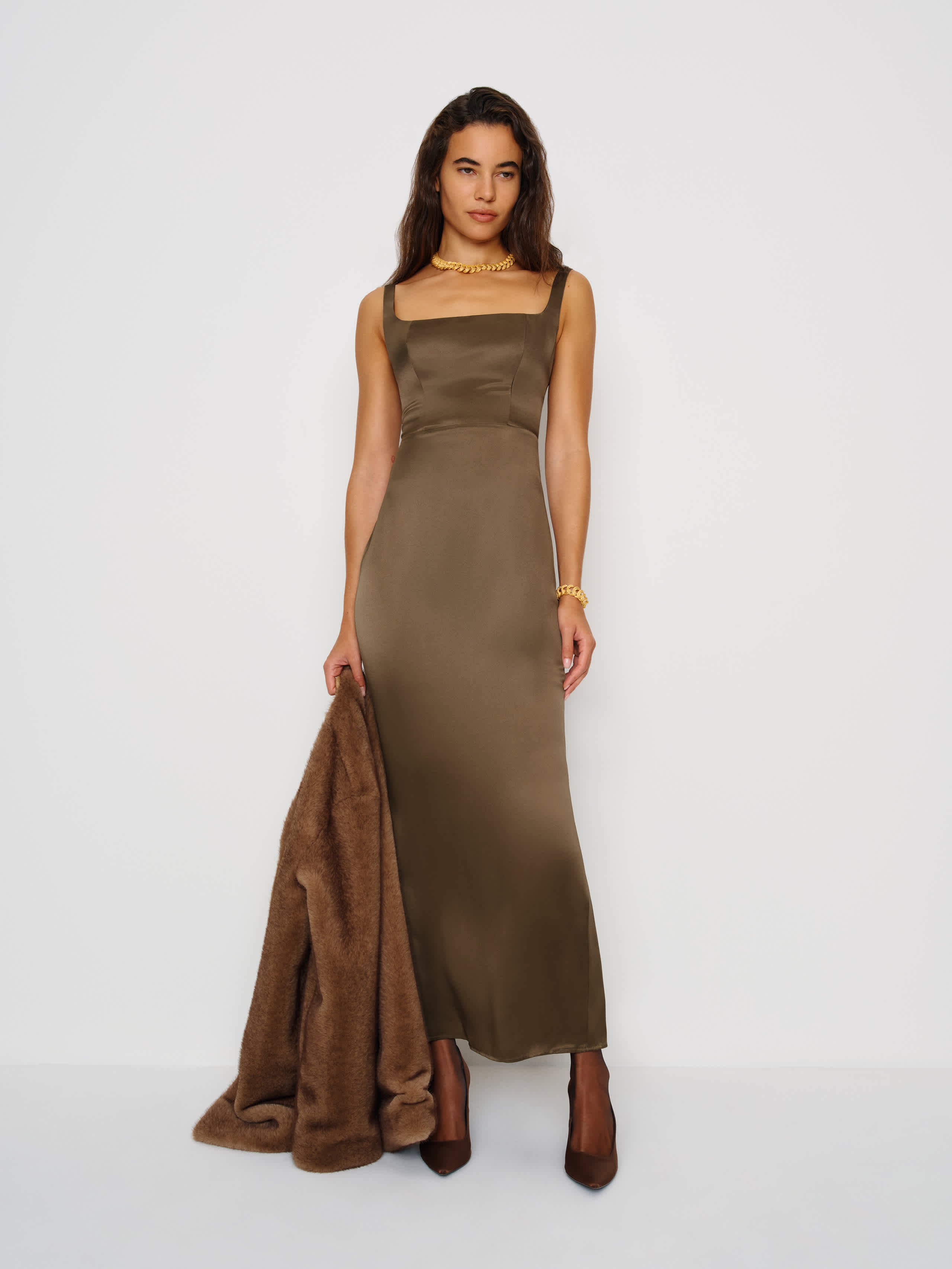 Ambre Silk Dress
