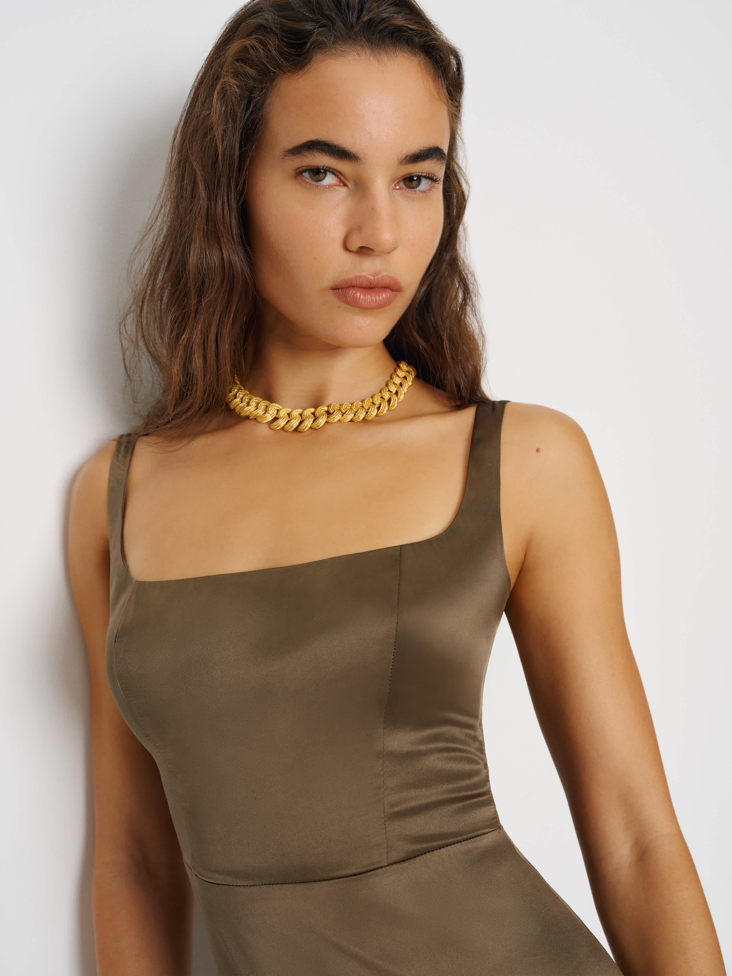 Ambre Silk Dress