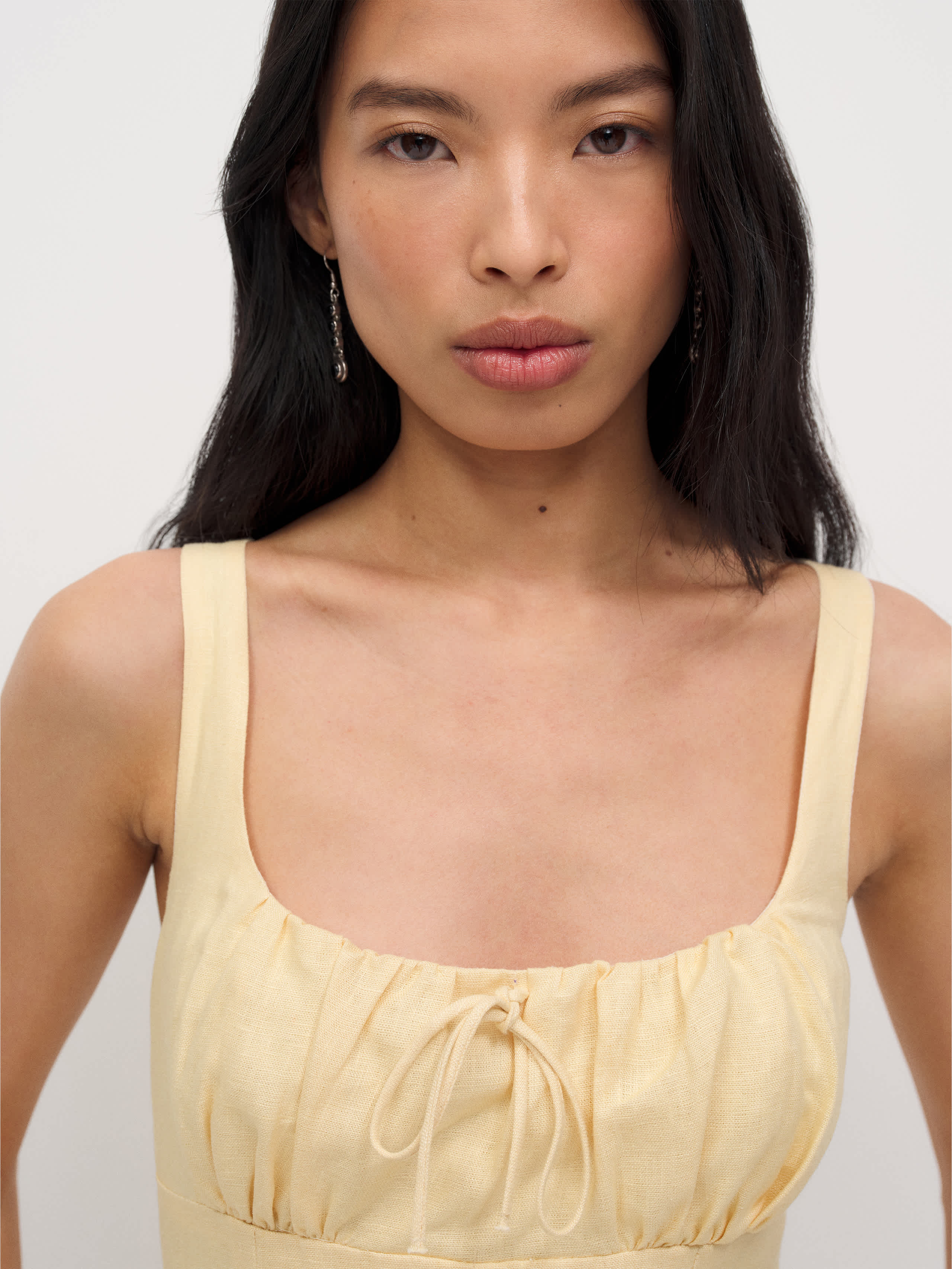 Petites Balia Linen Dress